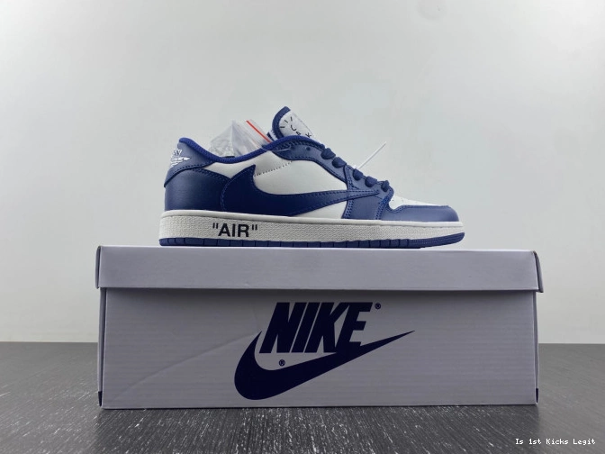 JORDAN CUSTOM SCOTT 1 AIR X X OFF-WHITE TRAVIS DM7890-101 0816